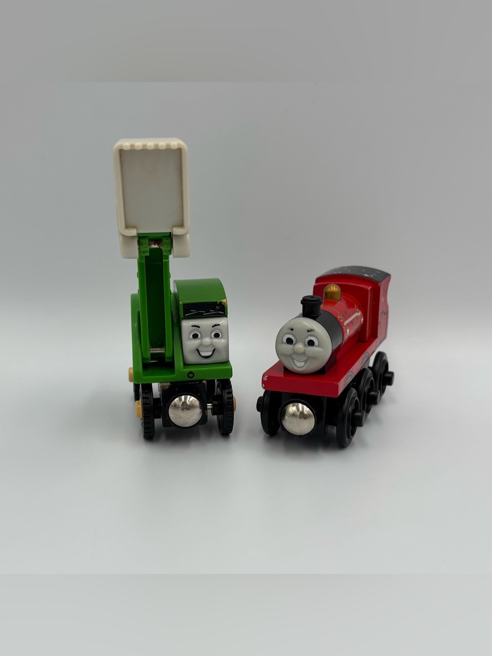 RARE Vintage Thomas the Train Alfie + Celebration James Wooden Railway Toy Lot